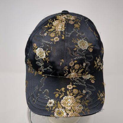 Time And Tru Strapback Hat Multicolor OS Adjustable Embroidered Floral 6 Panel