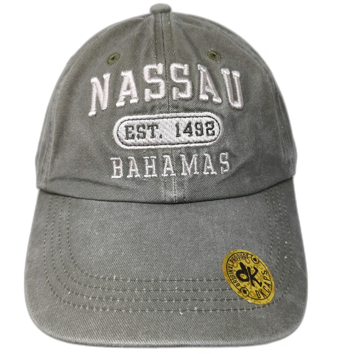 DK Caps Baseball Cap Green One Size Nassau Bahamas Mesh Adjustable Souvenir Hat
