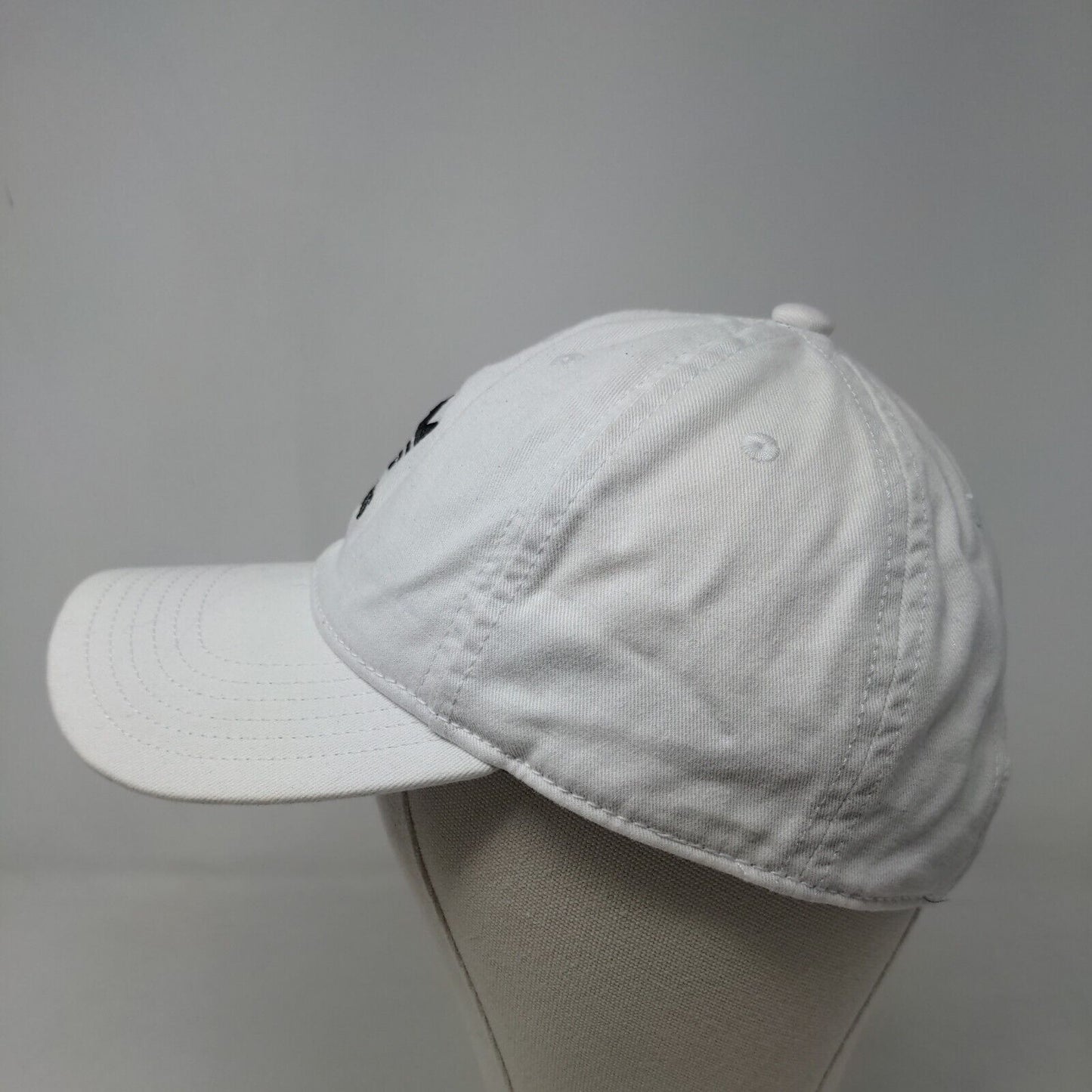 Adidas Men's Slideback Hat White OSFA Embroidered Trefoil Logo Cotton