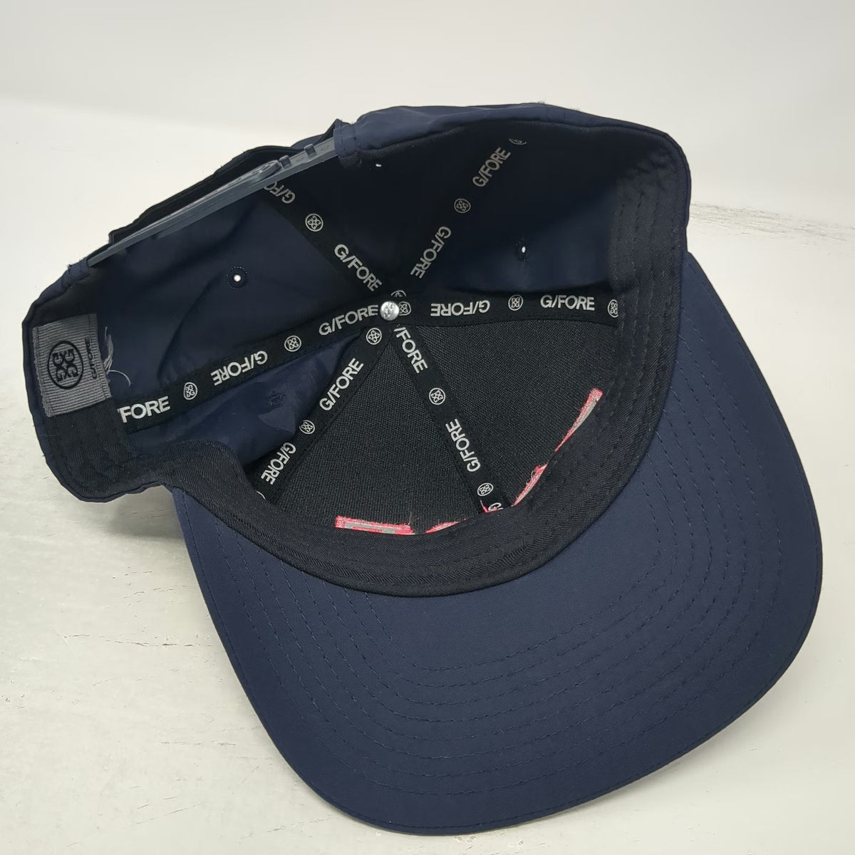 G/FORE Snapback Blue One Size Pink FORE Logo Golf Performance Adjustable Hat