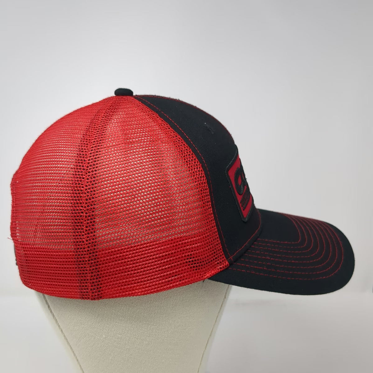 Bamko Costco Wholesale Trucker Hat Black Red One Size Mesh Snapback Stitch