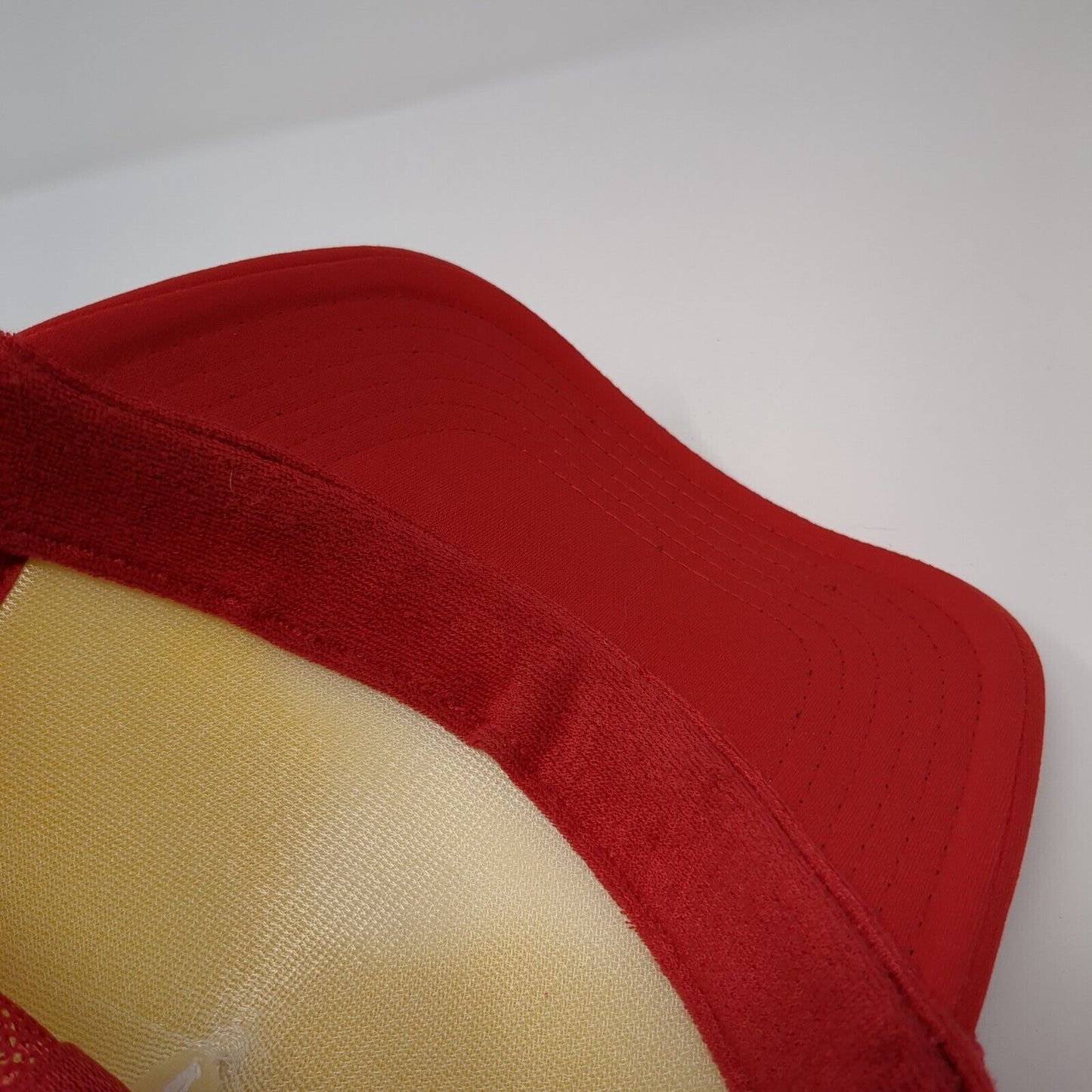 Bieber's Peaches Snapback Rope Trucker Hat Red One Size Mesh Back Otto