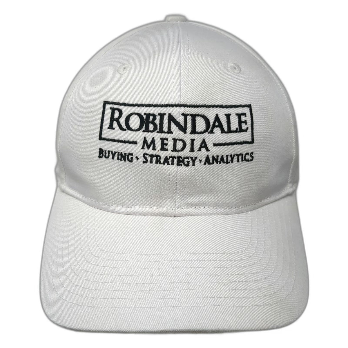 Port Authority Baseball Cap White One Size Robindale Media Logo Slideback Hat