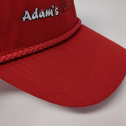 Adam's Meat Shop Rope Trucker Hat Red One Size Mesh Back WearGuard