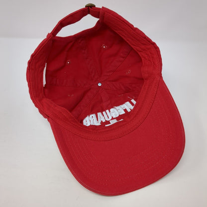 Lifeguard Slideback Hat Red One Size Adjustable Embroidered Vented Holes