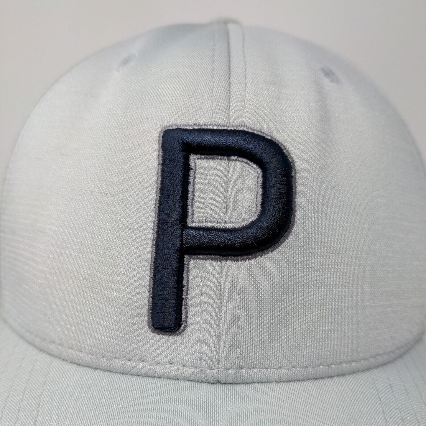 Puma Men's Snapback Hat Gray OSFA Embroidered Big P Logo Polyester