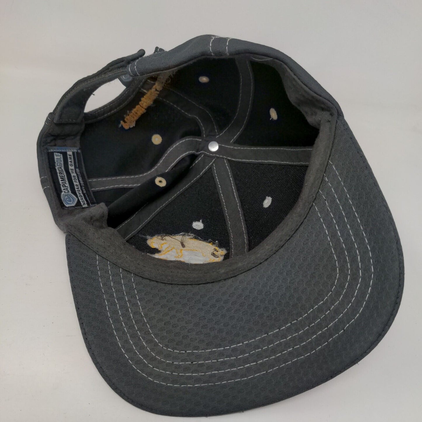 Sabre Strapback Golf Hat Gray One Size Adjustable Embroidered Cap America
