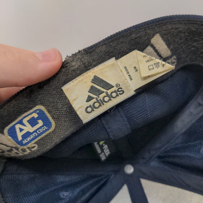 Adidas 3 Stripes Fitted Hat Blue S/M Embroidered Logo Always Cool