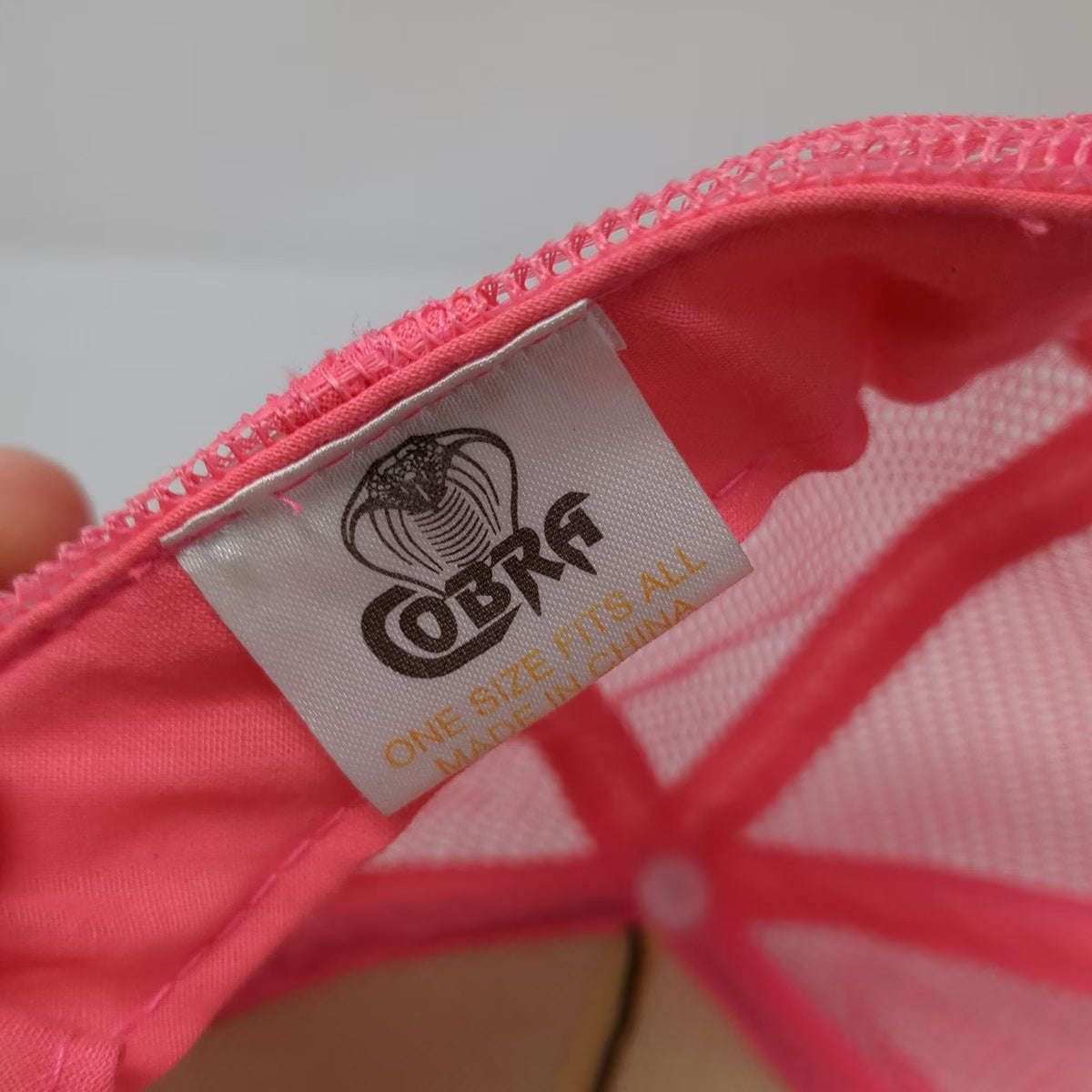 Cobra Trucker Hat Black Pink One Size Peace Love Santa Cruz Beach Snapback Mesh