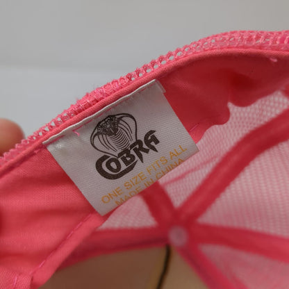 Cobra Trucker Hat Black Pink One Size Peace Love Santa Cruz Beach Snapback Mesh