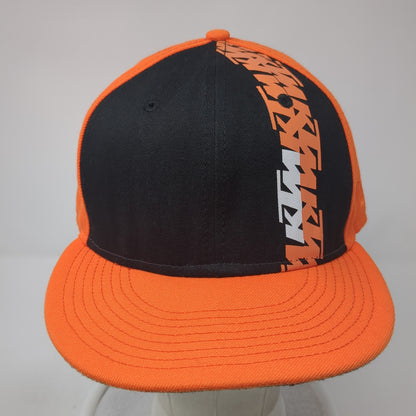 KTM Snapback Hat Orange One Size Adjustable Colorblock New Era 6 Panel