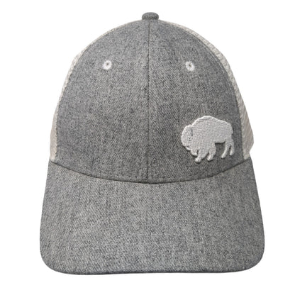 Surf Wyoming Bison Logo Snapback Trucker Hat Gray One Size Mesh Back
