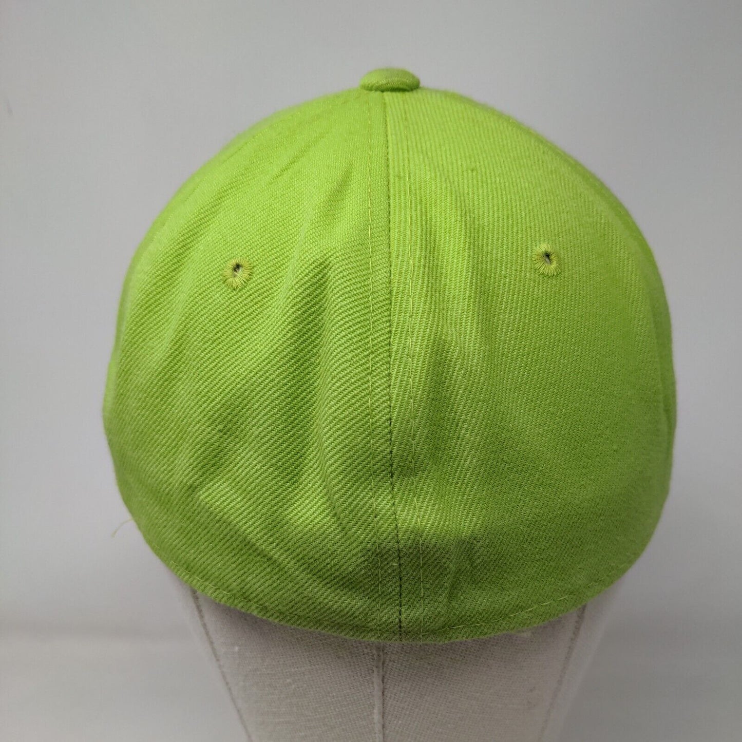 Unbranded Fitted Hat Green 7 1/8 Solid Vent Holes 6 Panel Blank