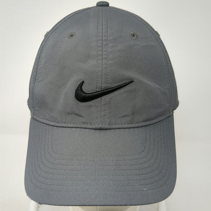 Nike Baseball Cap Gray One Size Hat Dri-Fit Legacy91 Strapback Swoosh Polyester