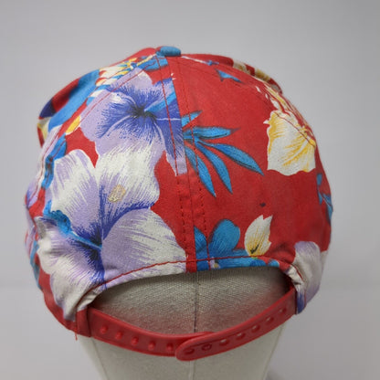 Rally Snapback Hat Multicolor OS Adjustable Embroidered Floral Print Cotton