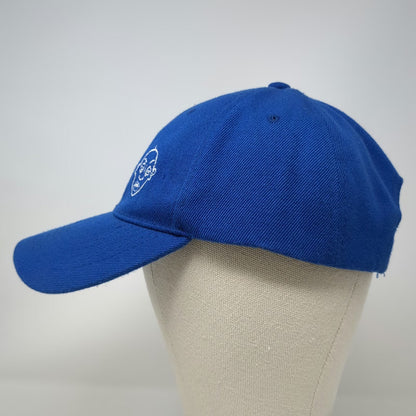 Blue Baseball Cap One Size Embroidered Three Faces Graphic Abstract Art Hat