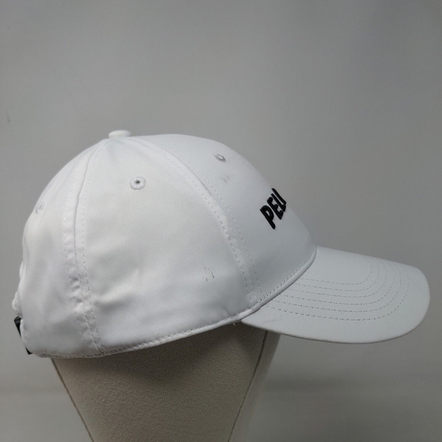 Peloton Men's Slideback Hat White Adjustable Embroidered Logo Polyester