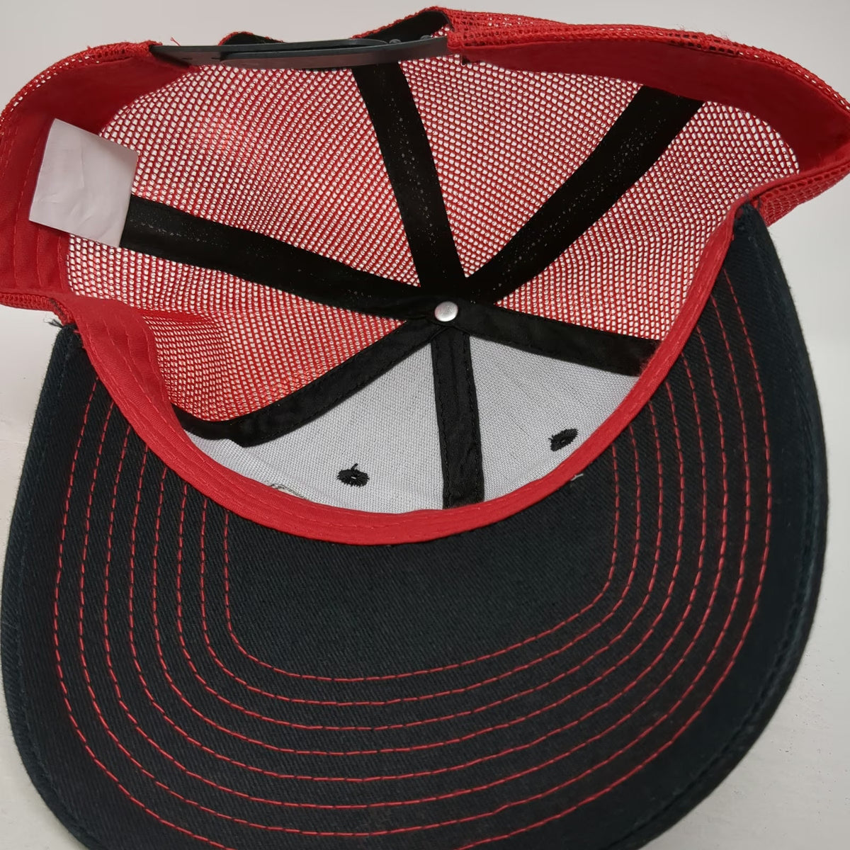 BAMKO Costco Wholesale Trucker Hat Black Red One Size Mesh Snapback Patch Cap