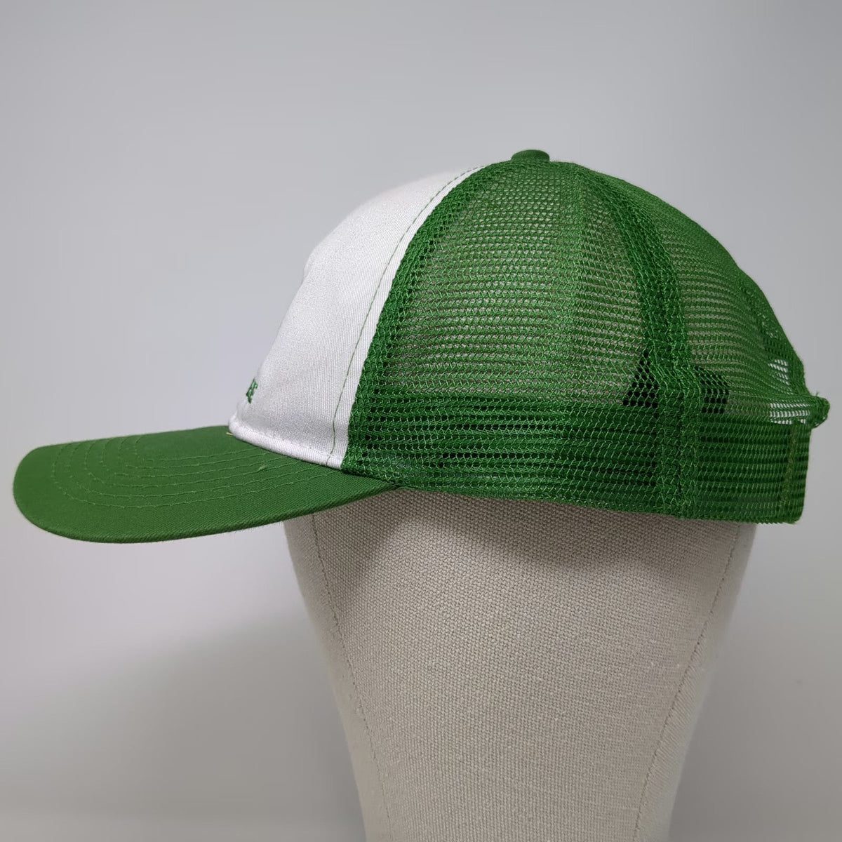 John Deere Trucker Hat Green White One Size Mesh Back Snapback Logo Farming Hat