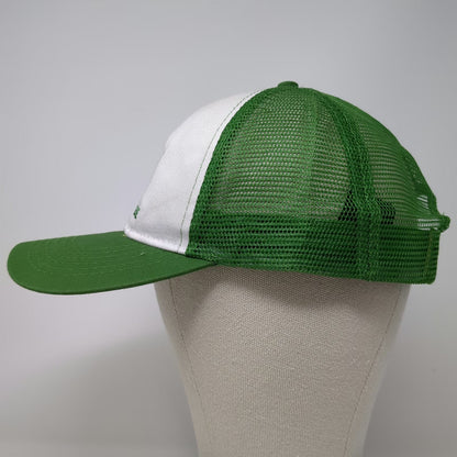 John Deere Trucker Hat Green White One Size Mesh Back Snapback Logo Farming Hat