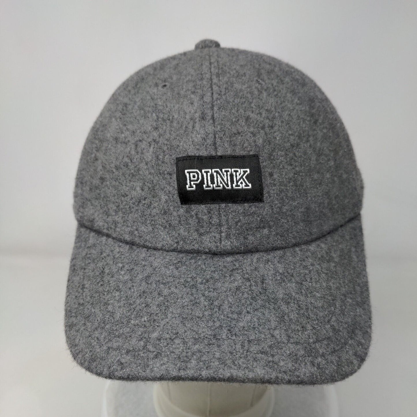 PINK Slideback Hat Gray One Size Adjustable Fleece 6 Panel Victoria's Secret