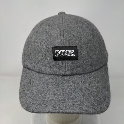 PINK Slideback Hat Gray One Size Adjustable Fleece 6 Panel Victoria's Secret