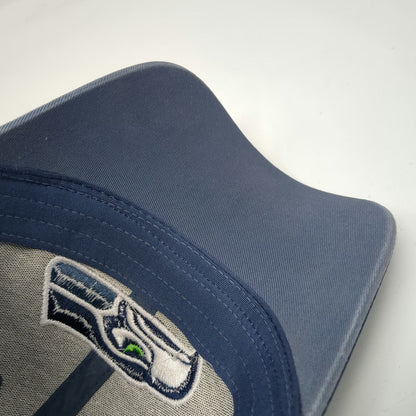 Seattle Seahawks NFL Reebok Cap Blue One Size Mesh Back Curved Brim Logo Shield