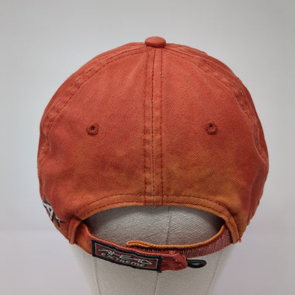 Sun Valley Idaho Strapback Hat Red OS Adjustable Extreme Fit Distressed Ahead