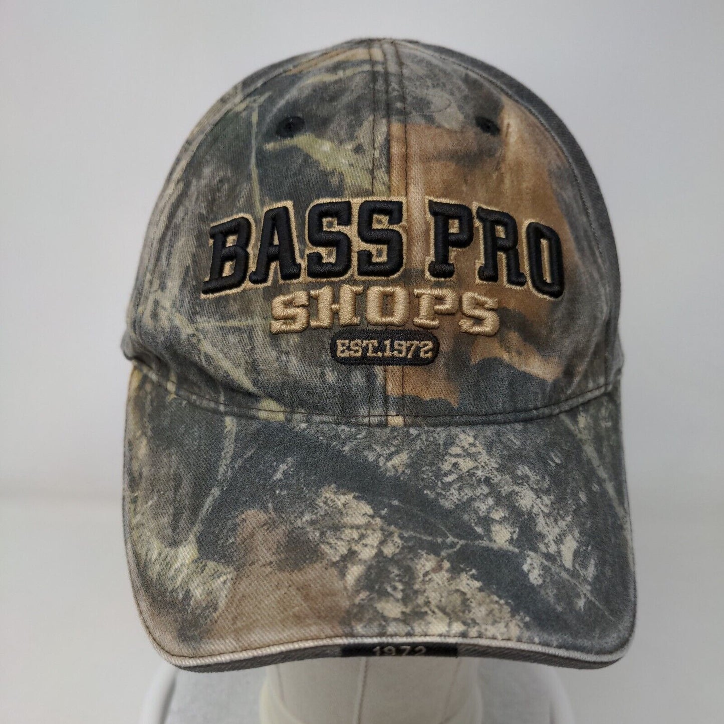 Bass Pro Shops Slideback Hat Camo OSFM Embroidered 6 Panel Red Head