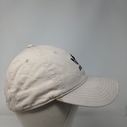 Adidas Slideback Hat Tan OSFM Adjustable Embroidered Distressed 6 Panel