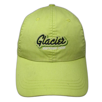 Ahead Baseball Cap Green One Size Glacier National Park Strapback Hat Cotton