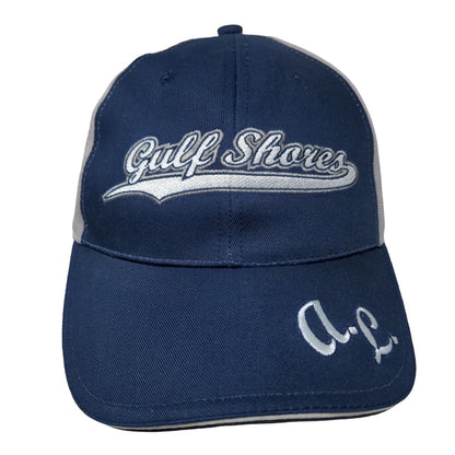Gulf Shores Strapback Hat Blue OSFA Embroidered Colorblock Bio-Domes
