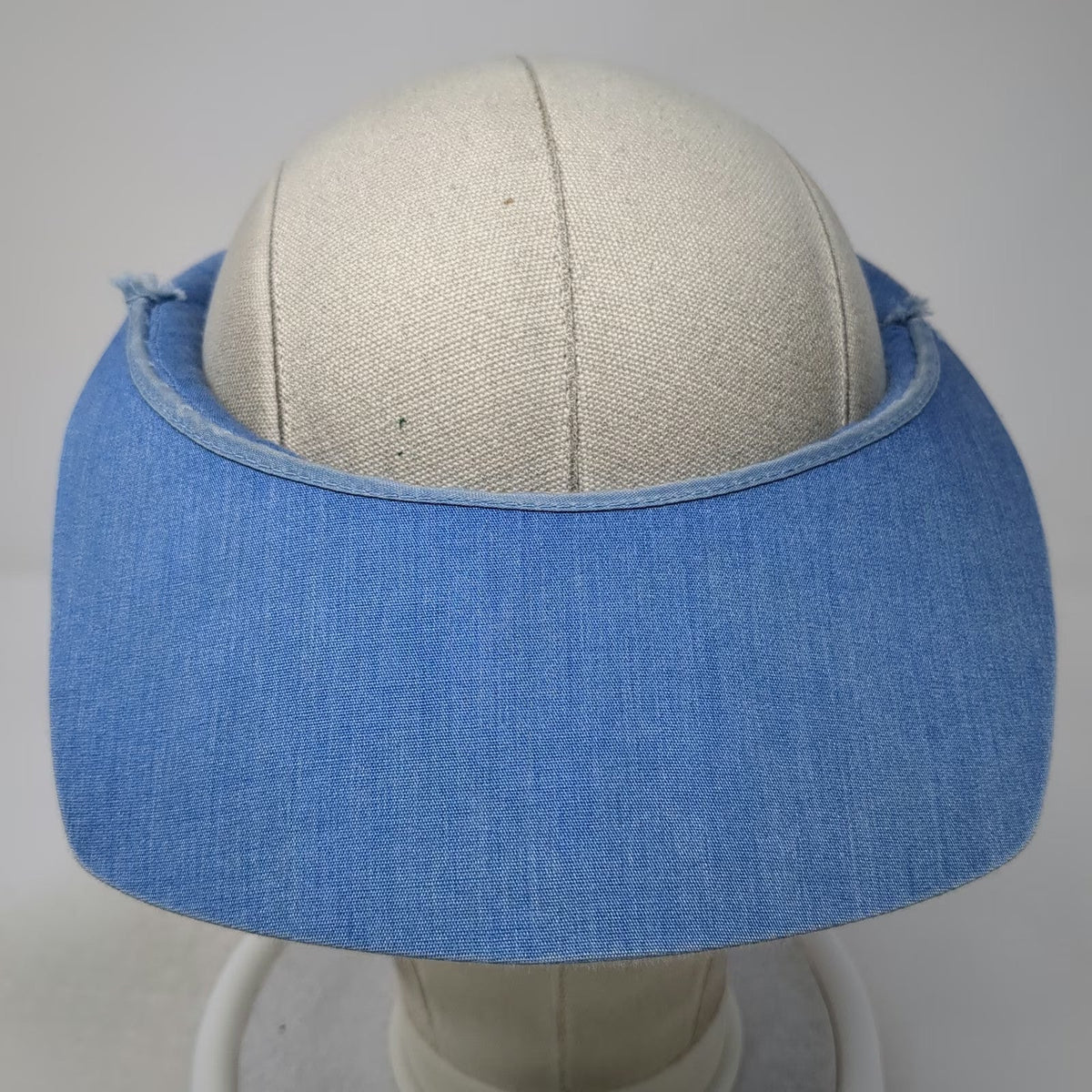 Take Two Visor Hat Blue One Size Denim Padded Roll Top Strapback Newport Beach