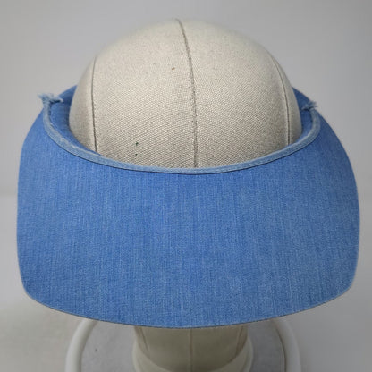 Take Two Visor Hat Blue One Size Denim Padded Roll Top Strapback Newport Beach