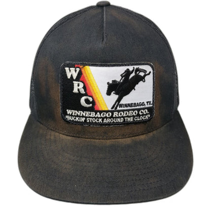 The Classics Winnebago Rodeo Co Trucker Hat Black One Size Patch Snapback
