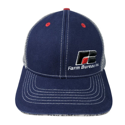 Farm Bureau Ins Snapback Mesh Back Trucker Hat Blue One Size Buck's Bags
