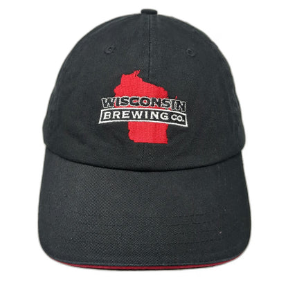Bayside Baseball Cap Black One Size Wisconsin Brewing Co Hat USA Flag Adjustable