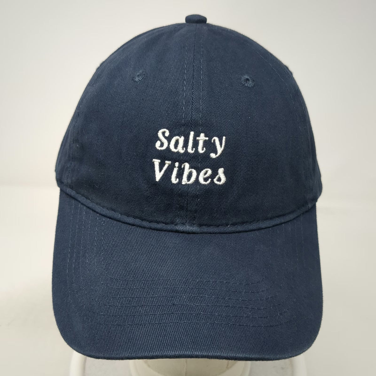 Port & Company Salty Vibes Blue Baseball Cap One Size Adjustable Cotton Hat