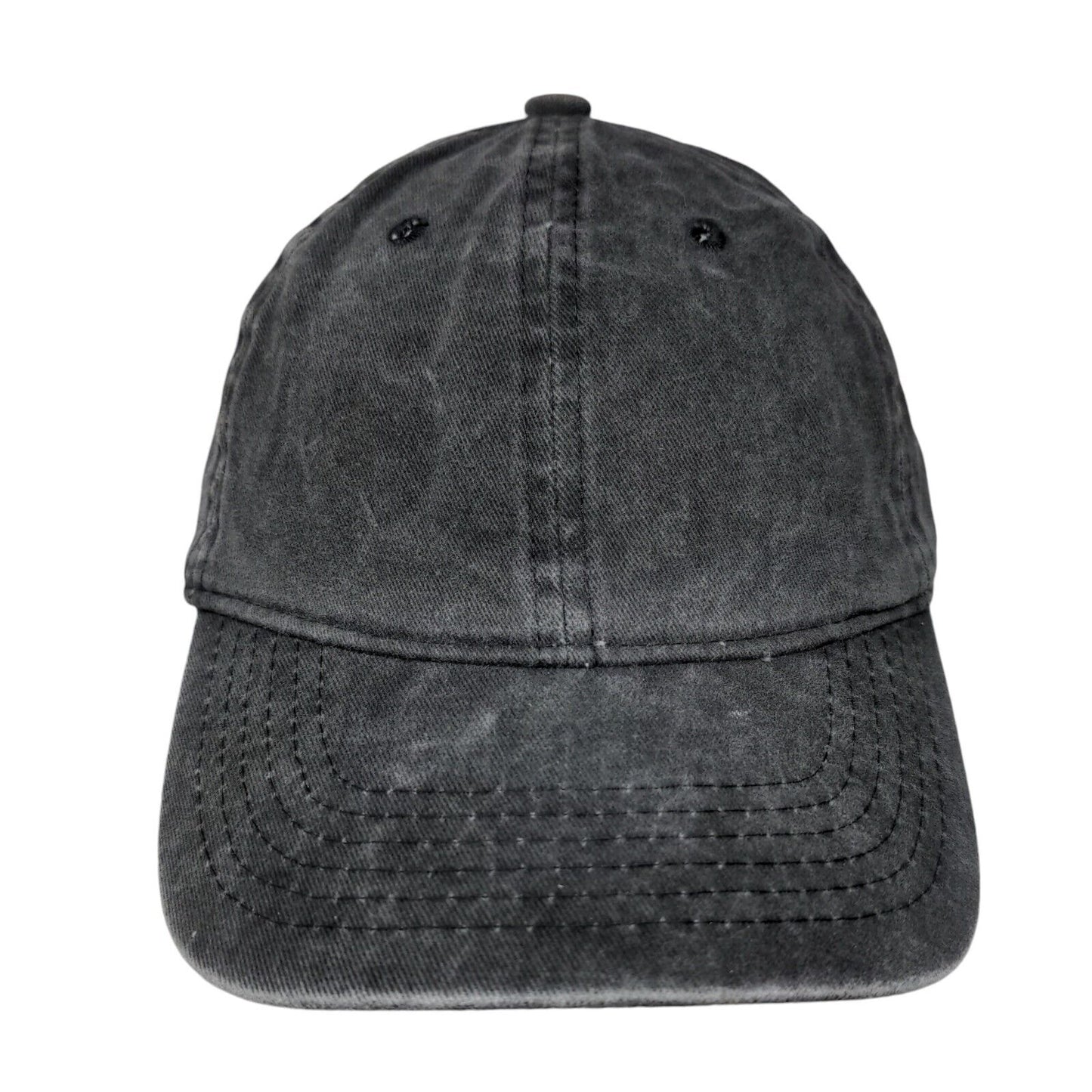 Unbranded Slideback Hat Gray One Size Adjustable Vented Holes 6 Panel Blank