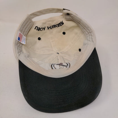 2002 US Open Bethpage Black Slideback Hat Cream One Size USGA Vintage Made USA