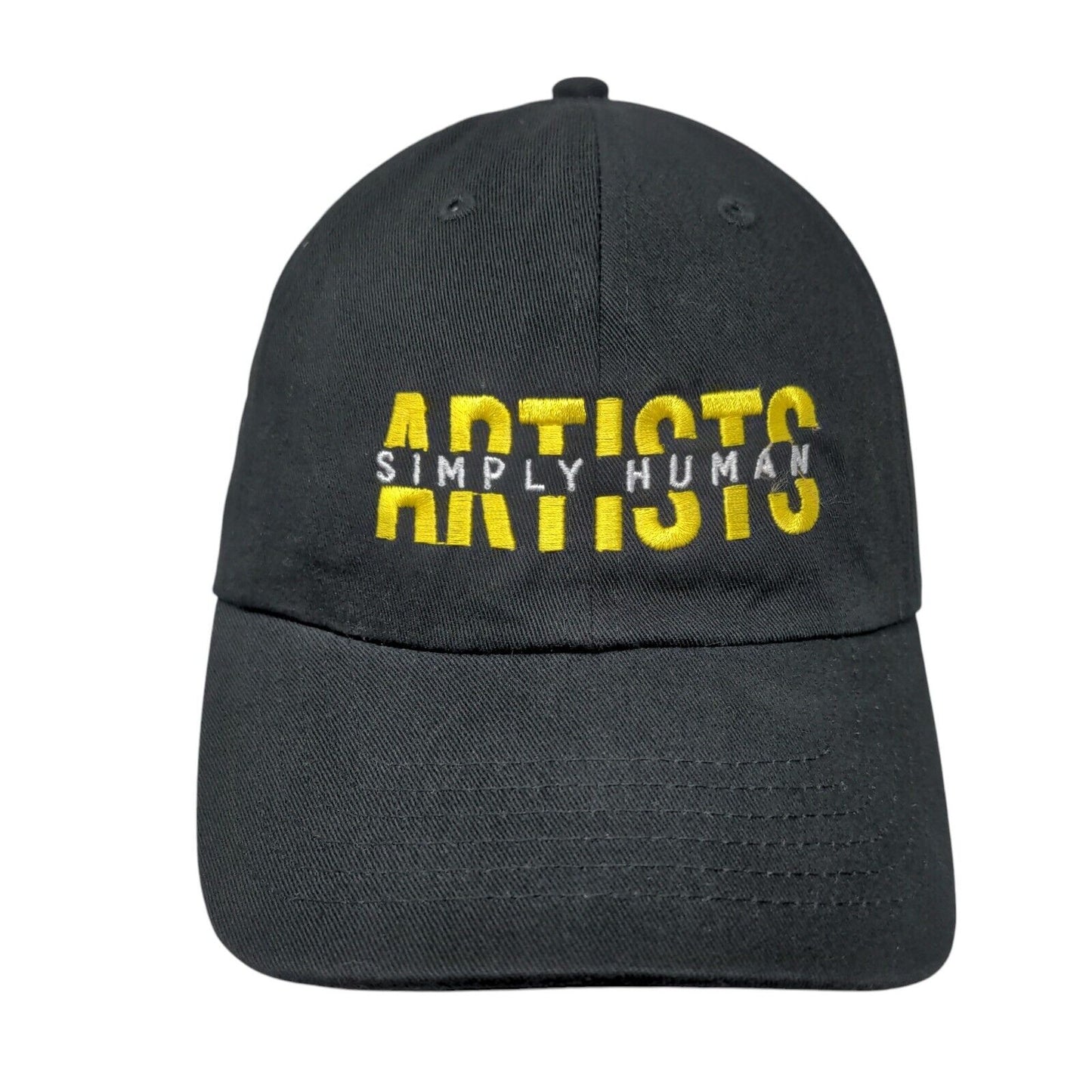 Artists Simply Human Slideback Hat Black One Size Embroidered 6 Panel