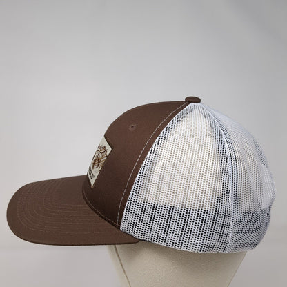 Scheels Snapback Mesh Back Trucker Hat Brown One Size Embroidered