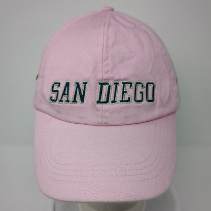 San Diego Slideback Baseball Cap Pink One Size Adjustable Embroidered 6 Panel