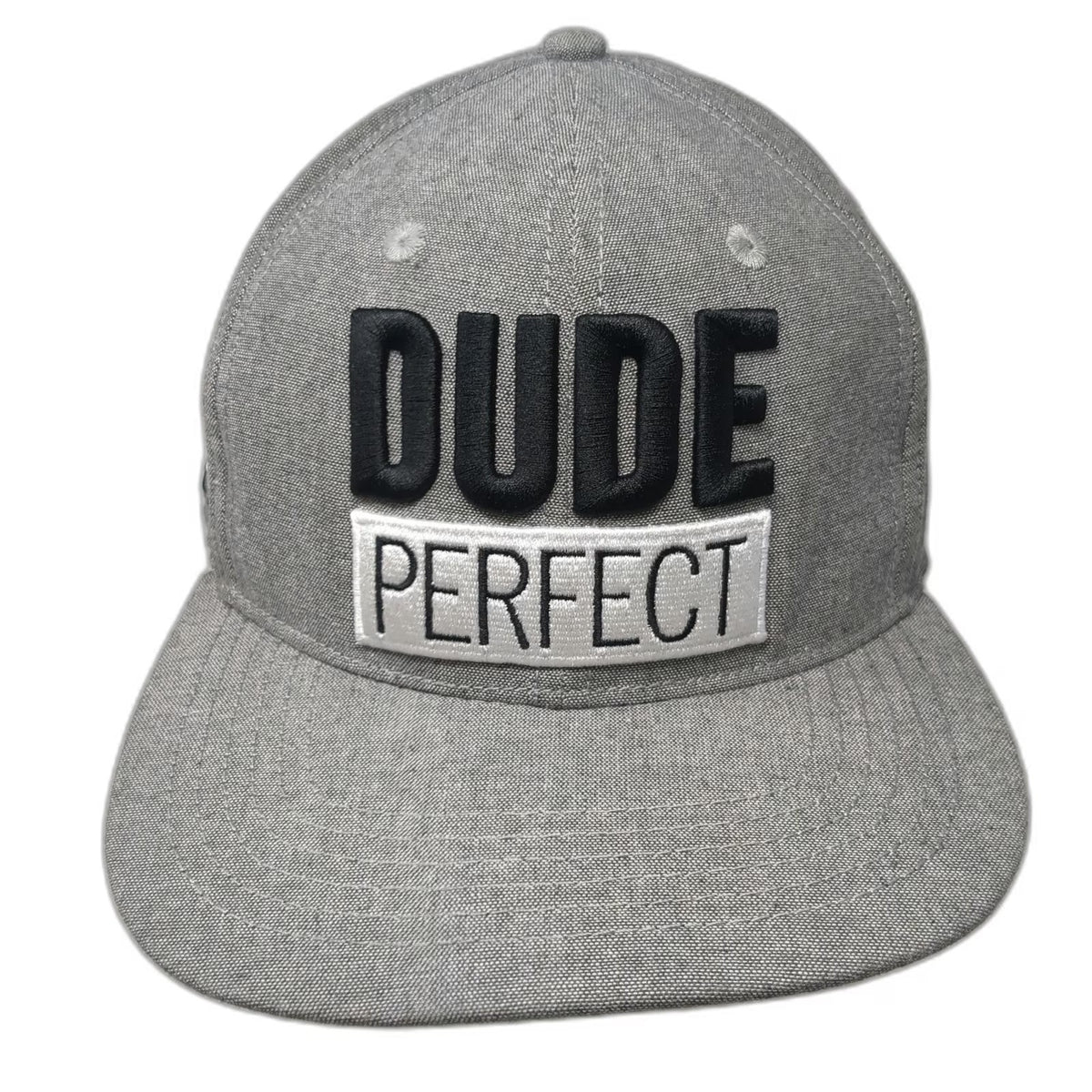 Dude Perfect Snapback Gray One Size Hat 2021 Tour Flat Brim Printed Undervisor