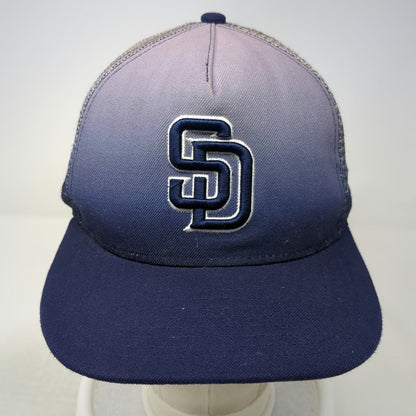 San Diego Padres MLB New Era Blue Trucker Hat L Mesh Snapback Ombre Gradient SD