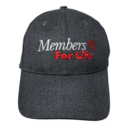 Members For Life Strapback Hat Gray One Size American Red Cross 6 Panel