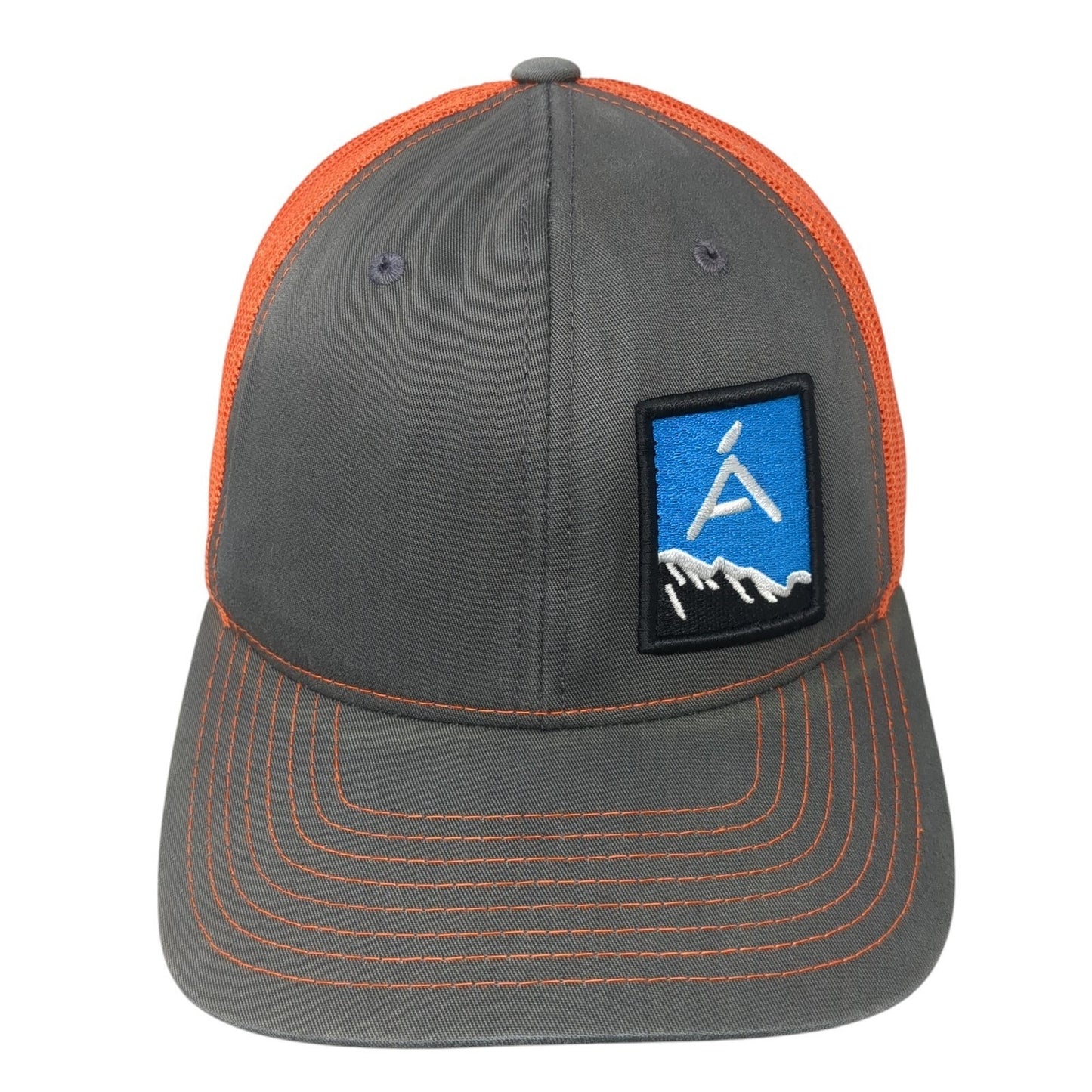 Richardson Snapback Trucker Hat Multi One Size Logo Patch Mesh Back