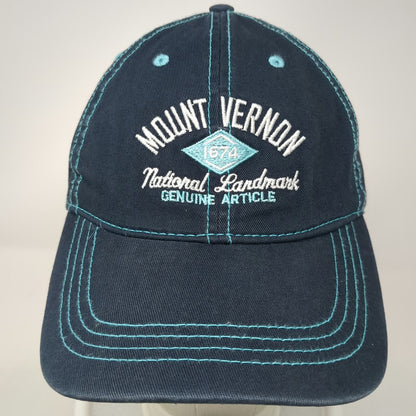 Prairie Mountain Blue One Size Baseball Cap Hat Mount Vernon Contrast Stitch