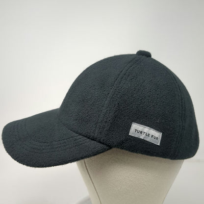 Turtle Fur Baseball Cap Black One Size Fleece Recycled Polyester Strapback Hat