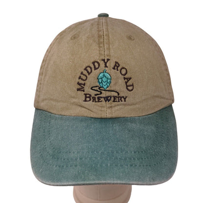 Adams Men's Slideback Hat Green Adjustable Muddy Road Brewery Logo Embroidered